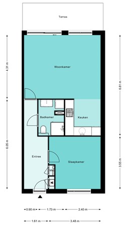 Floorplan - Scholekster 44, 3752 NS Bunschoten-Spakenburg